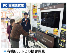 OLED TV customer service scenery