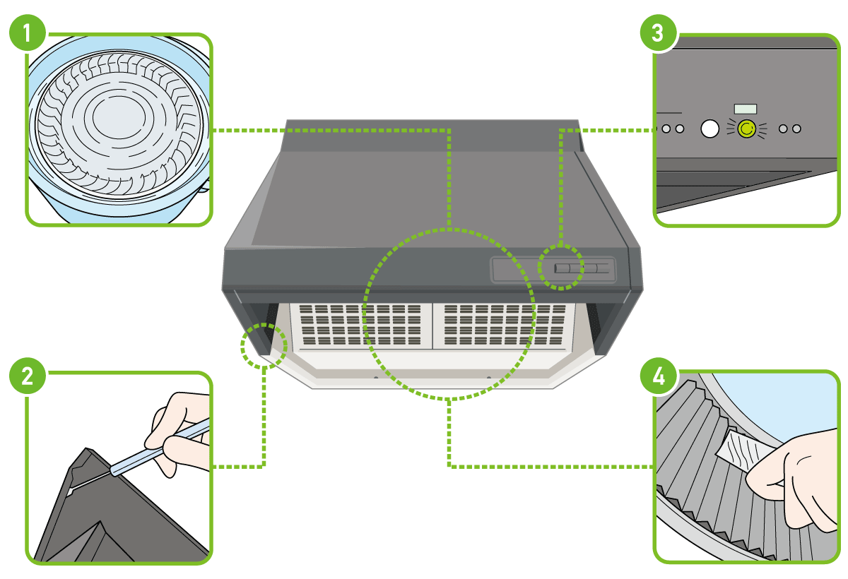 Image of range hood cleaning